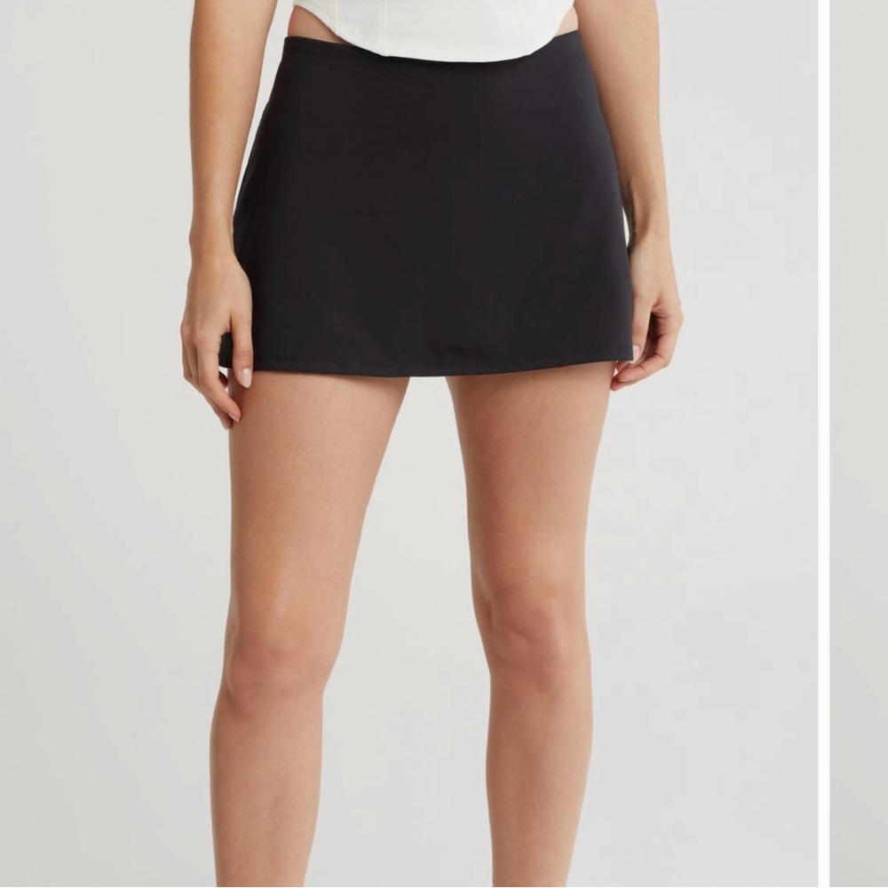Abound Black Stretch Knit Skort